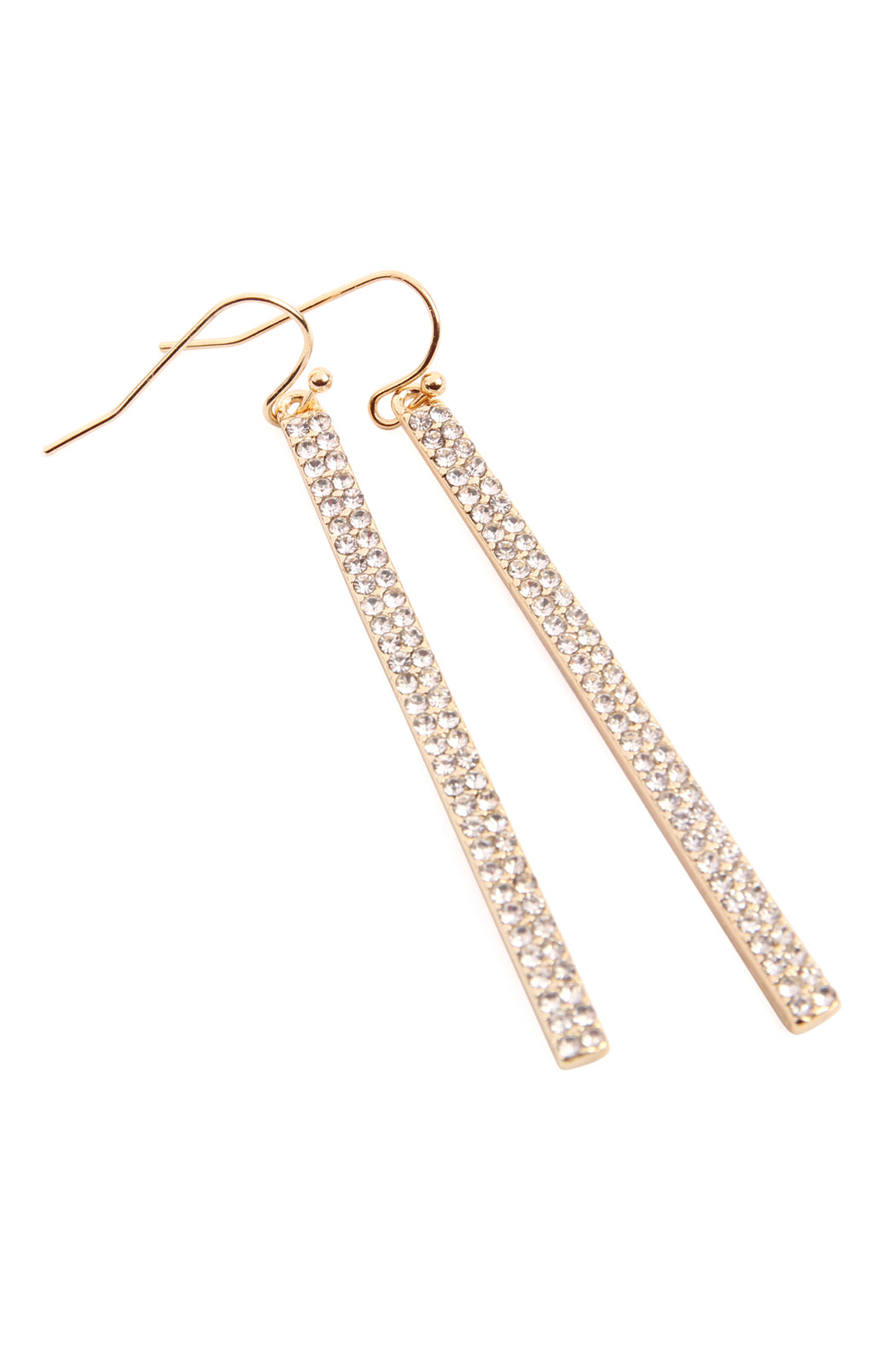 Rhinestone Bar Drop Earrings