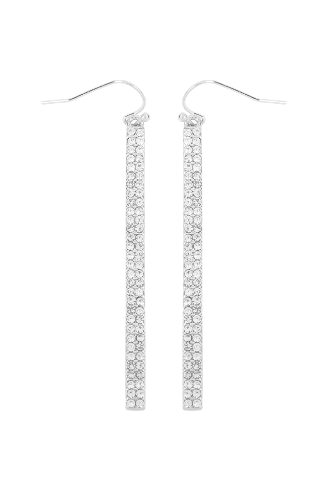 Rhinestone Bar Drop Earrings