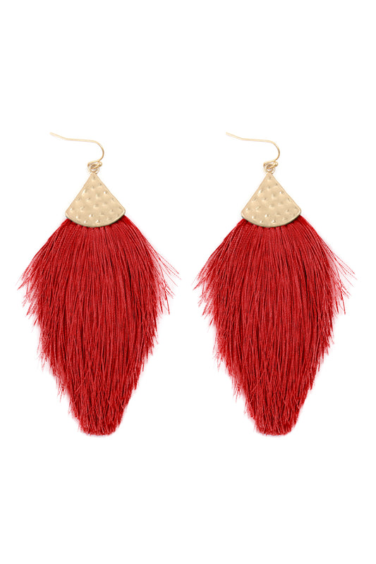 Thread Tassel Drop Earrings / 6PC