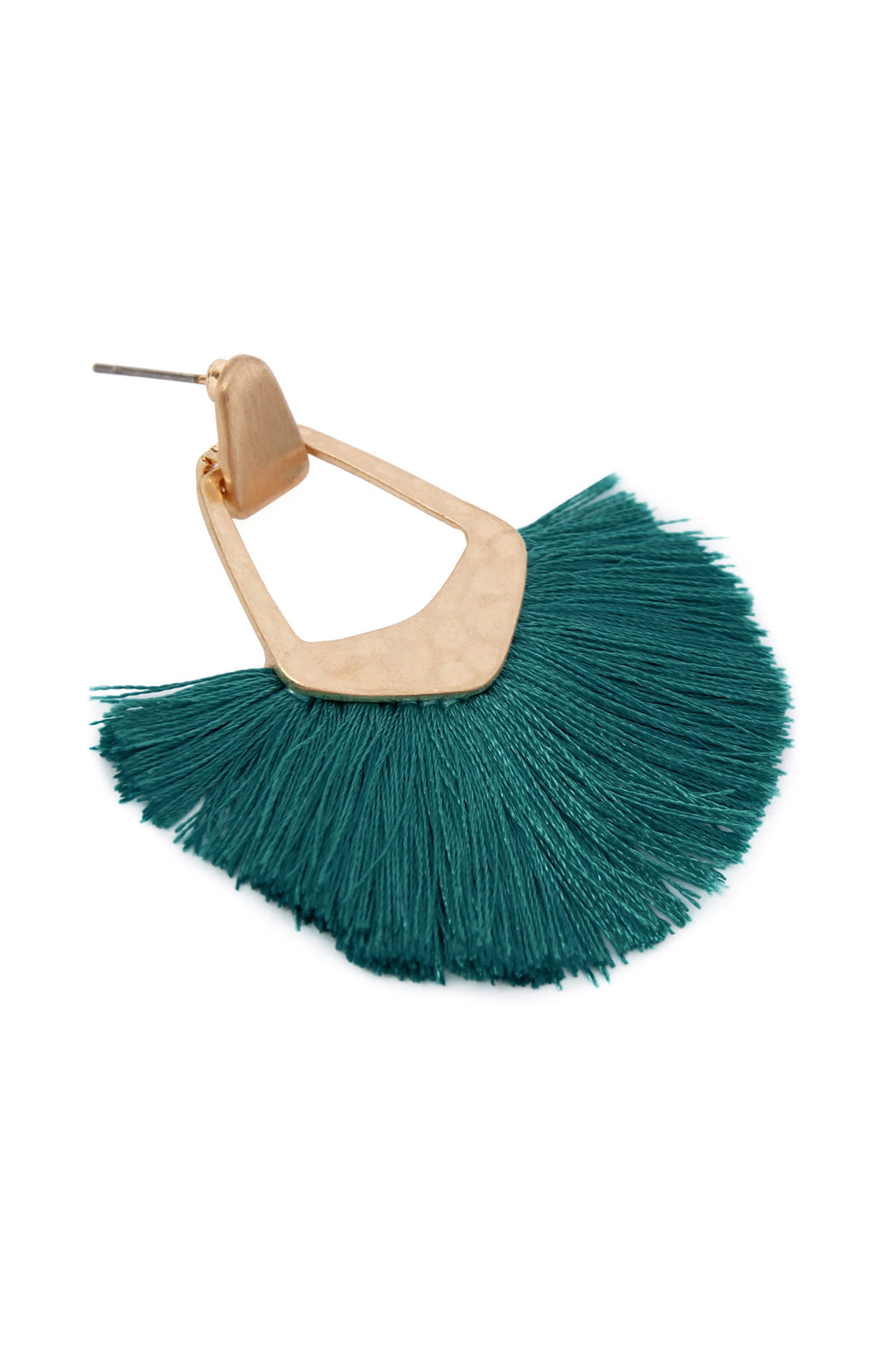 Fan Tassel Post Dangle Earrings