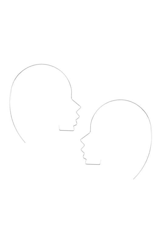 Side Face Wire Earrings