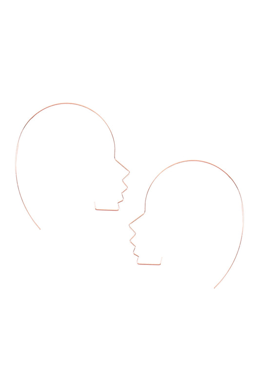 Side Face Wire Earrings