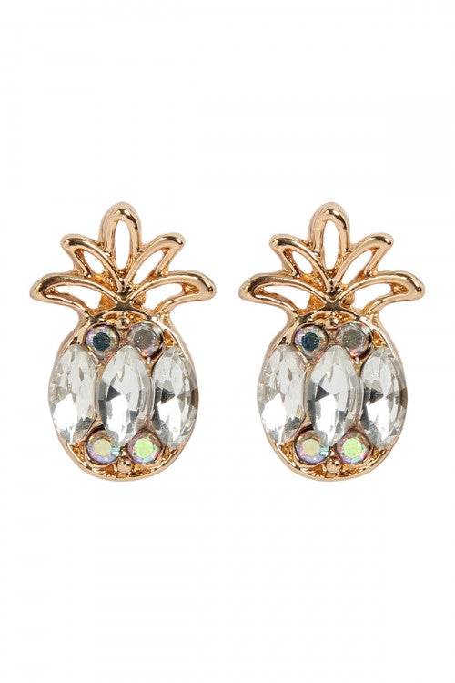 Pineapple Rhinestone Earrings