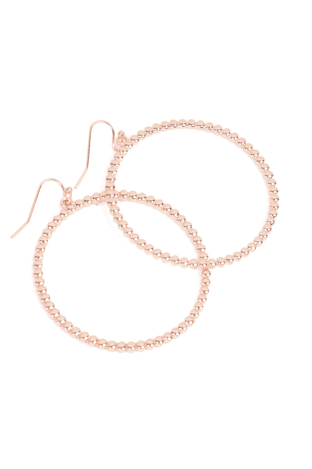 Round Textured Dangle Hook Earrings /6Pcs