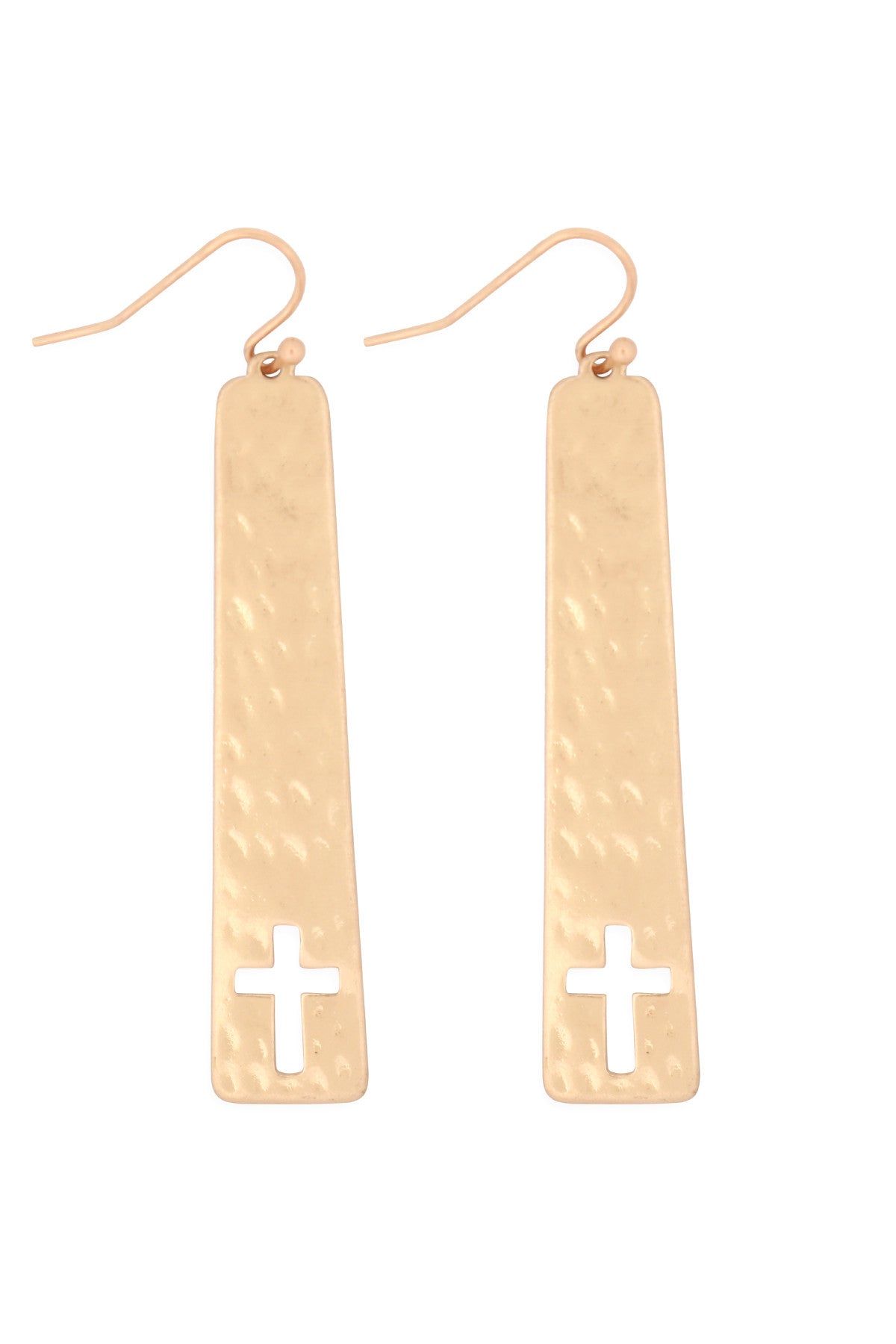 Open Cross Drop Earrings