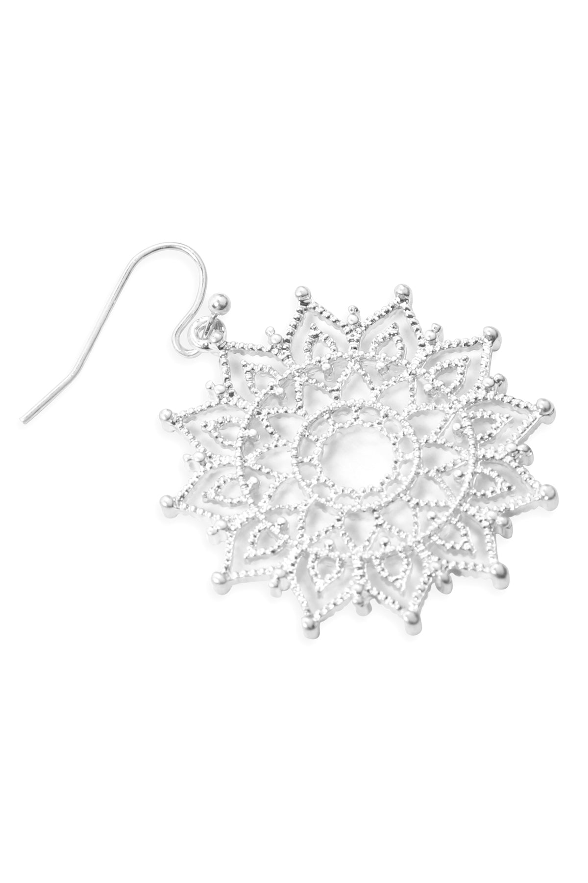Filigree Mandala Drop Earrings/6Pairs