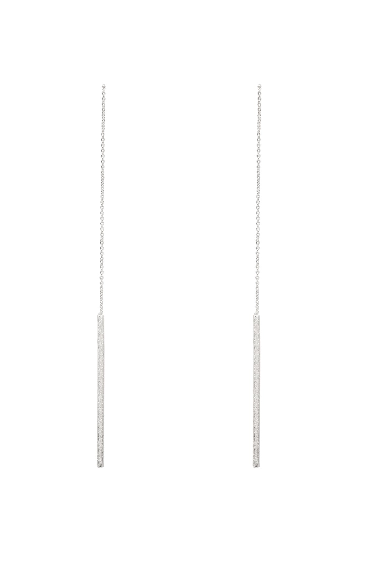 Lariat Earrings Silver