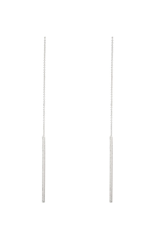 Lariat Earrings Silver
