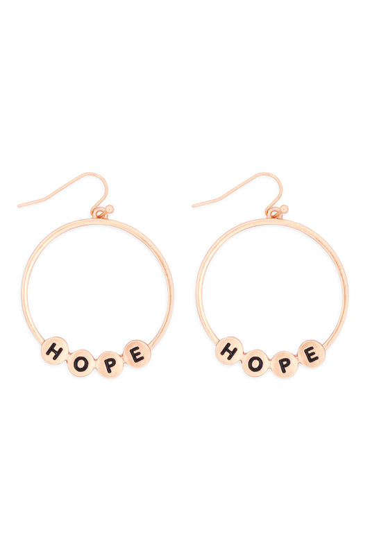 Charm Hoop Drop Earrings
