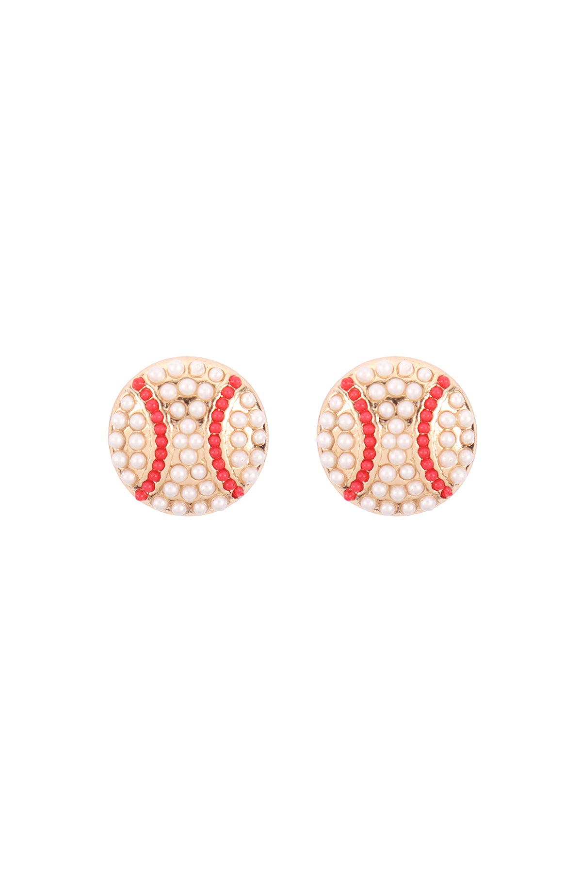 Sports Seed Bead Stud Earrings