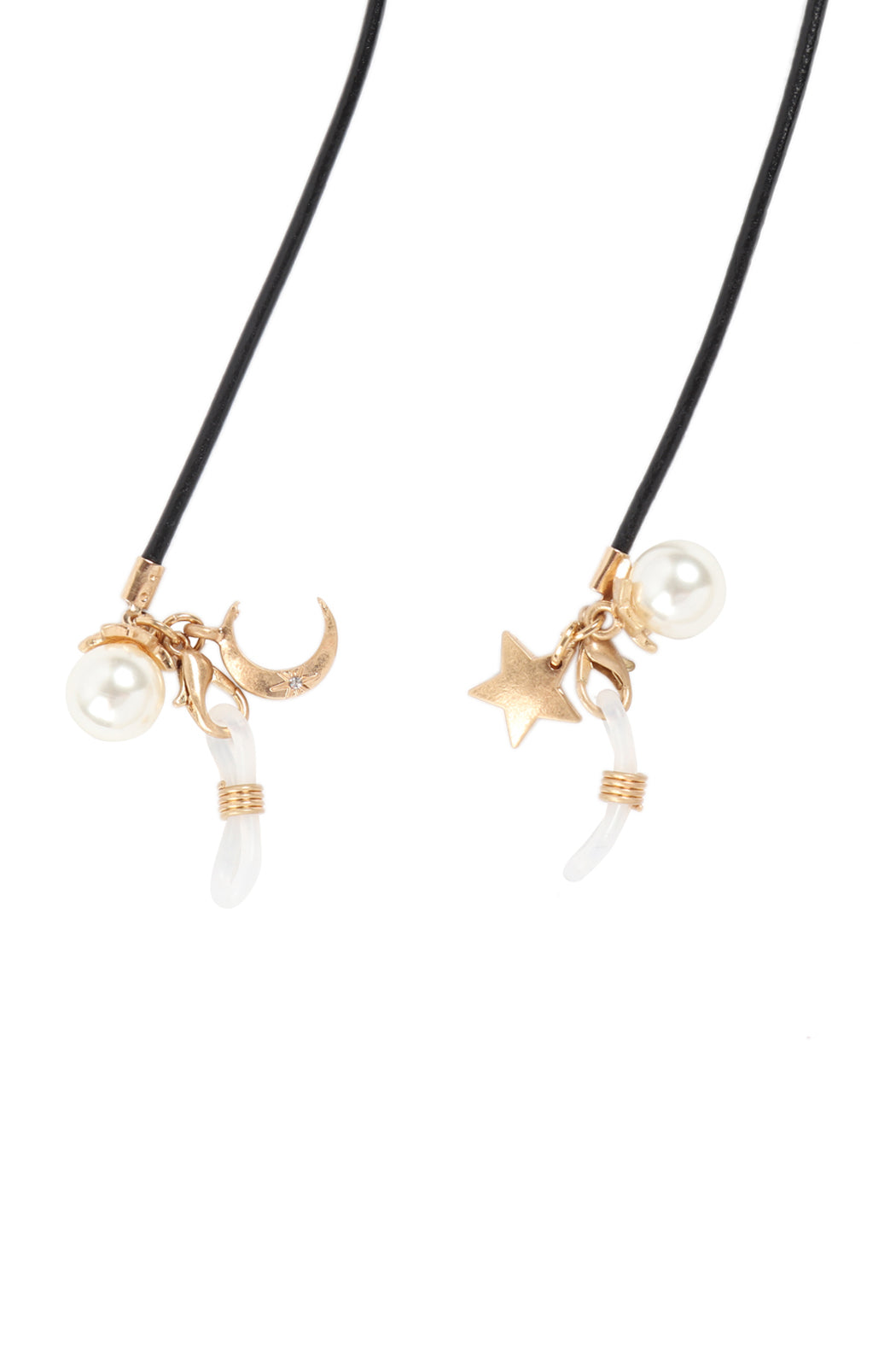 Eyeglasses Holder Leather Moon and Star Necklace