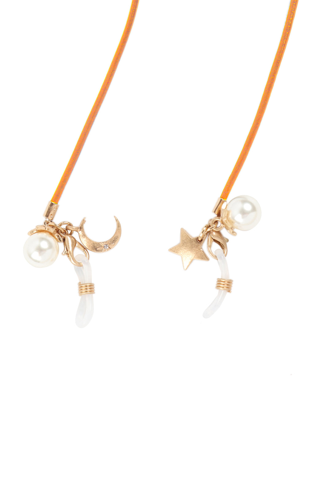 Eyeglasses Holder Leather Moon and Star Necklace