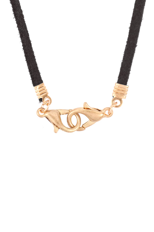 Eyeglasses & Genuine Leather Necklace