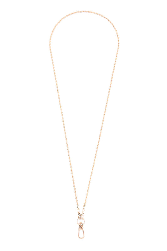 Eyeglasses and Rope Chain Necklace