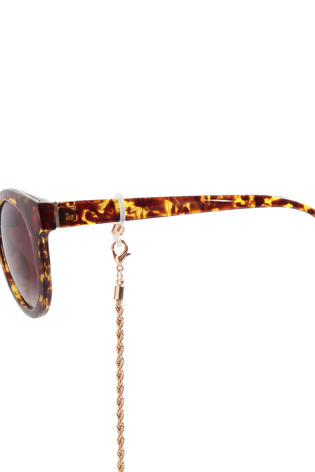 Eyeglasses and Rope Chain Necklace