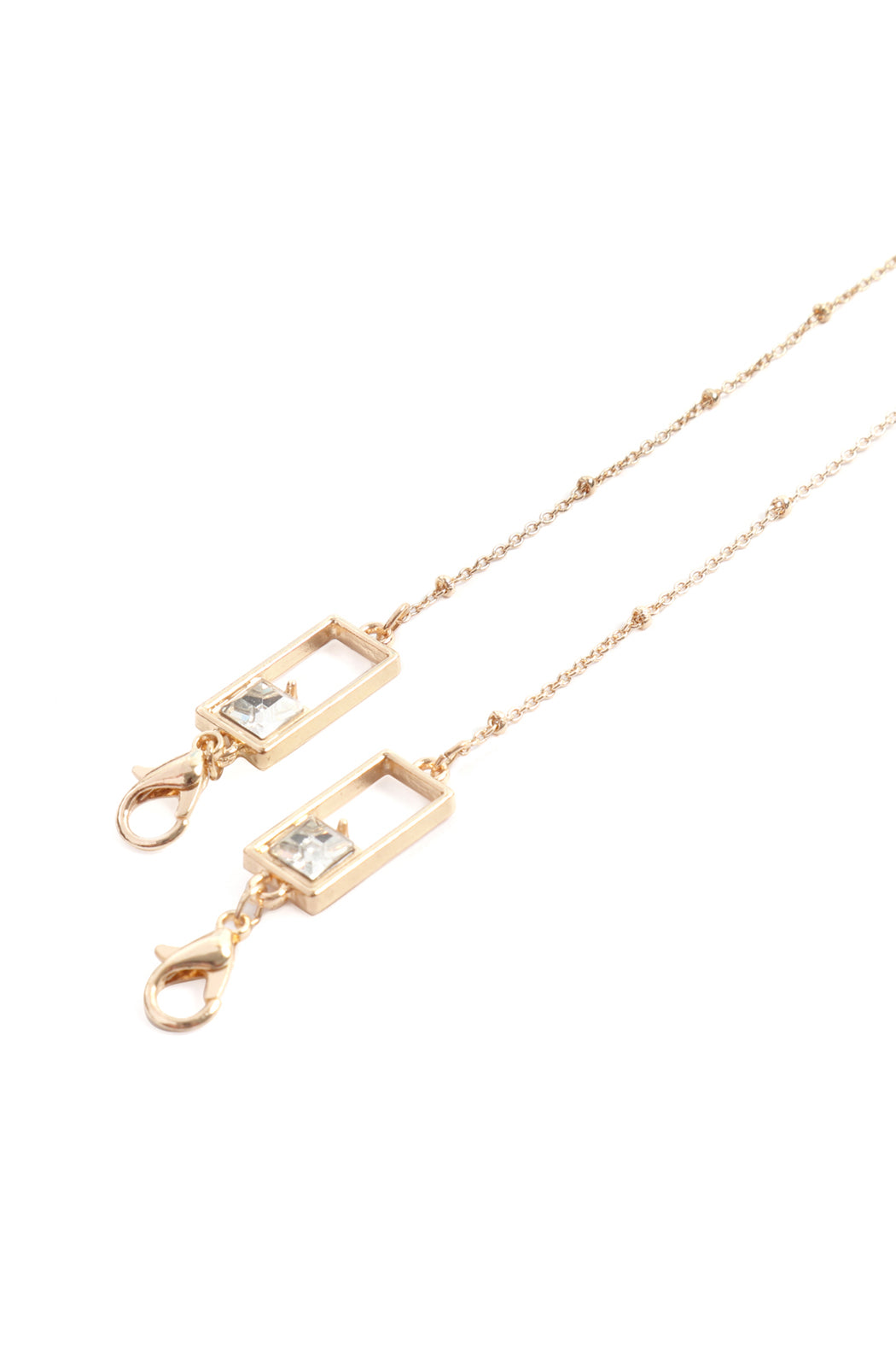 Eyeglasses Holder Chain Square Beads Necklace
