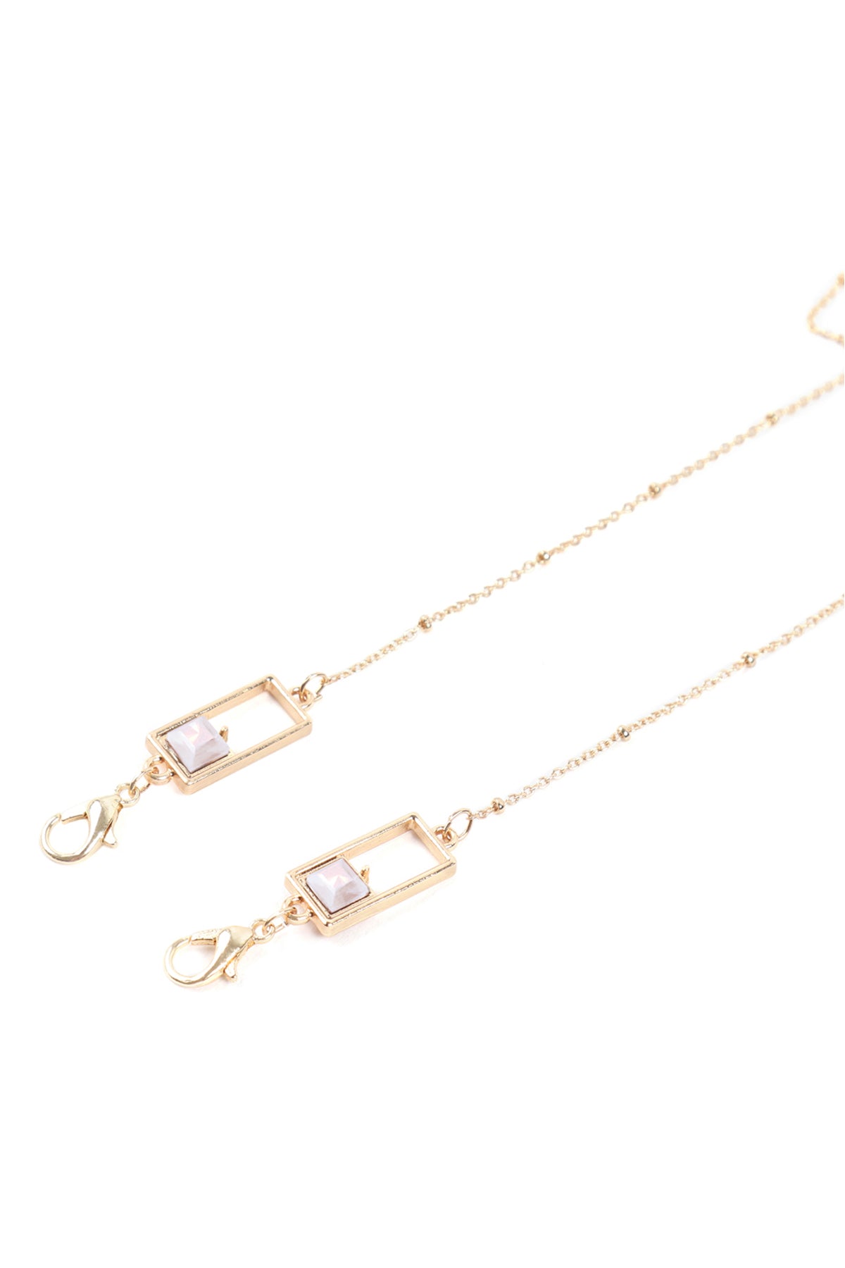 Eyeglasses Holder Chain Square Beads Necklace
