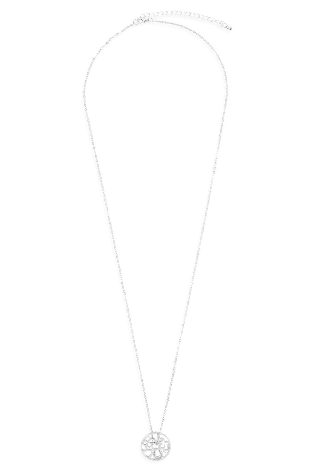 Round Cast Pendant Chain Necklace