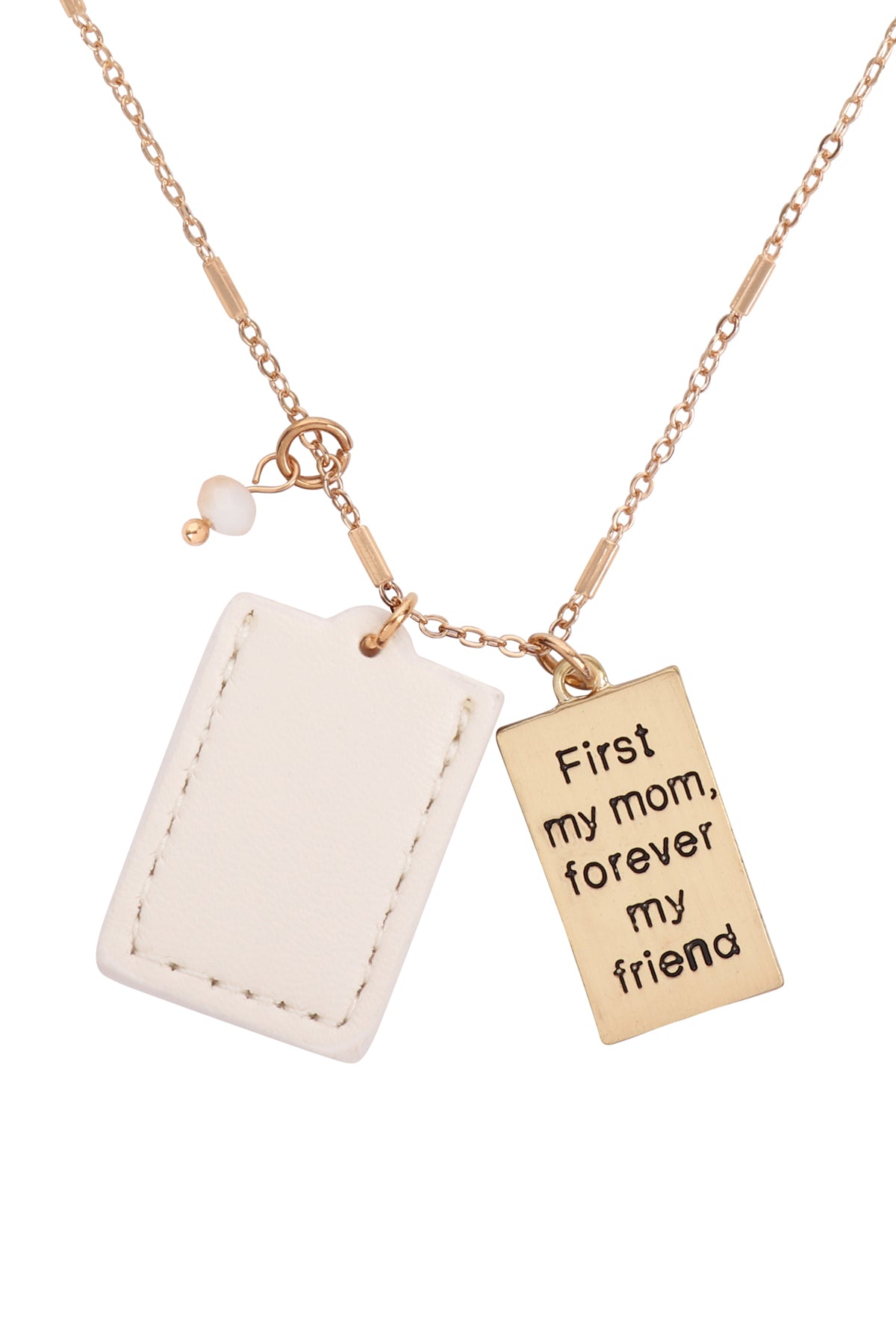 Bear Engraved Plate Pocket Neckalce
