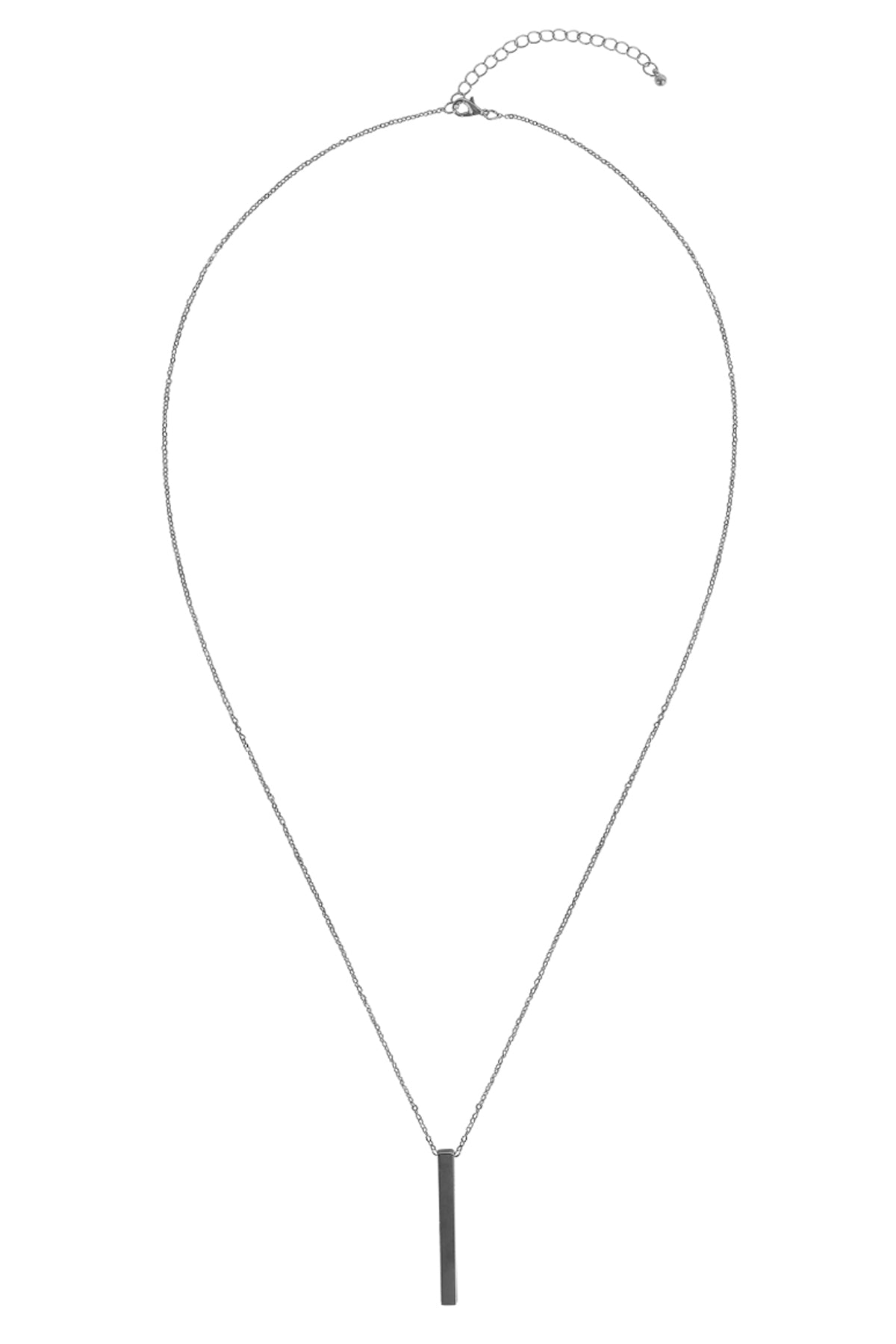Solid Bar Pendant Necklace