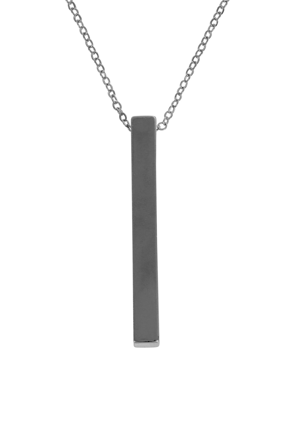 Solid Bar Pendant Necklace