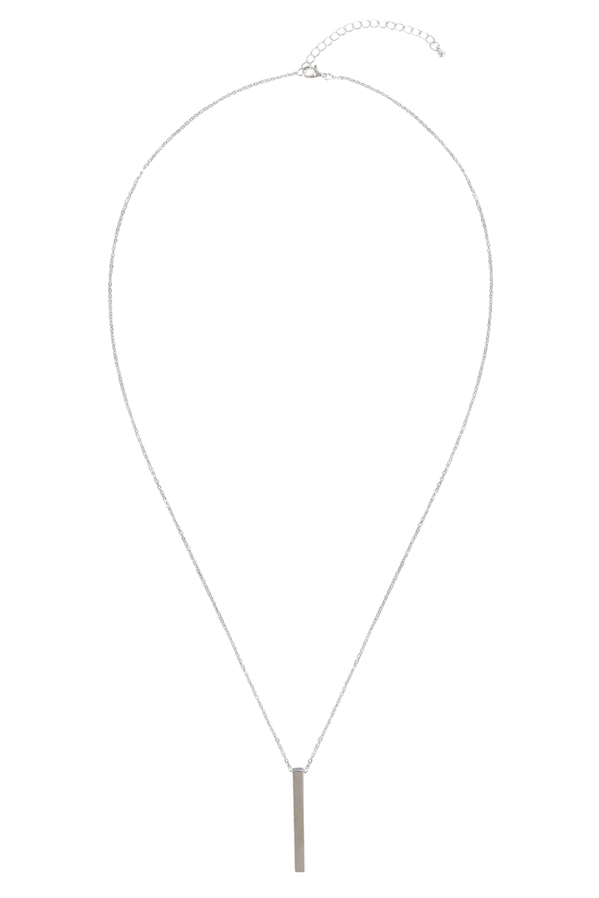 Solid Bar Pendant Necklace