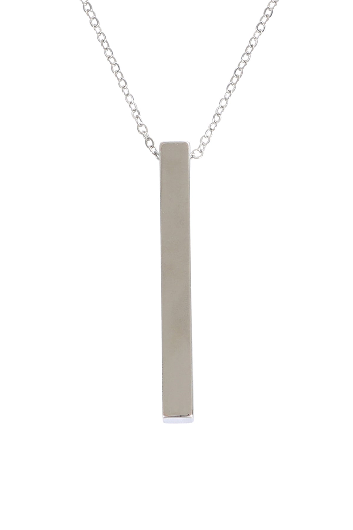 Solid Bar Pendant Necklace