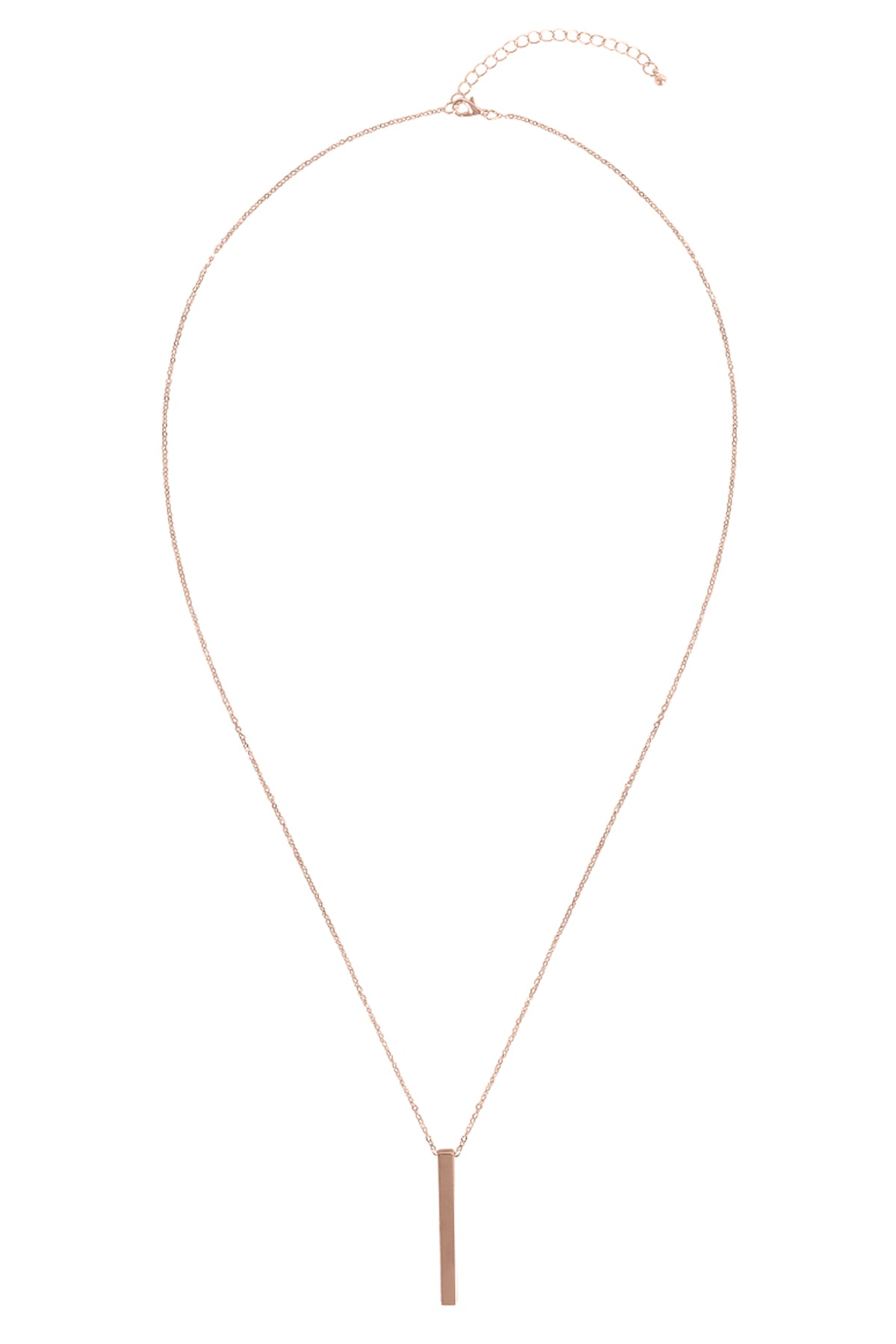 Solid Bar Pendant Necklace