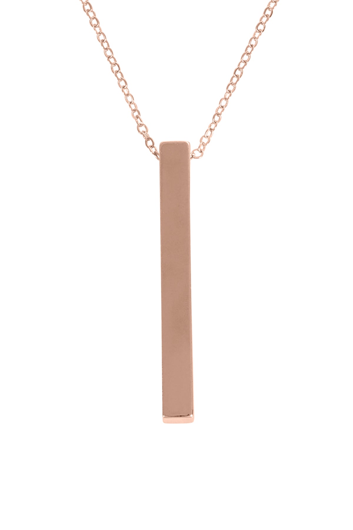 Solid Bar Pendant Necklace
