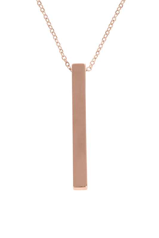 Solid Bar Pendant Necklace