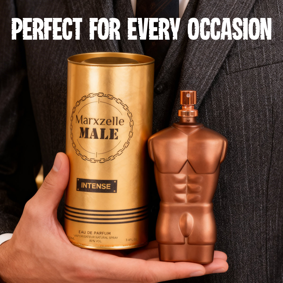Marxzelle Male Intense Spray Perfume Eau De Parfum For Men - 100ML/3.4FL.OZ.