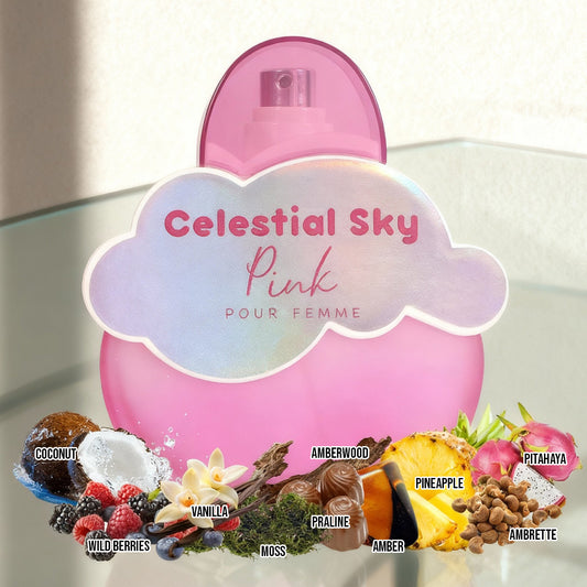 Celestial Sky Pink Spray Perfume Eau De Parfum For Women - 80ML/2.7FL.OZ.