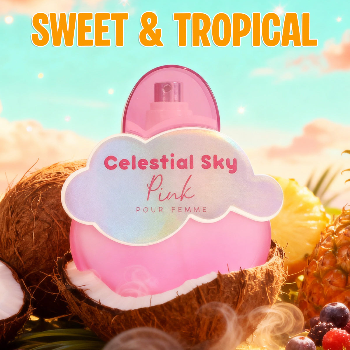 Celestial Sky Pink Spray Perfume Eau De Parfum For Women - 80ML/2.7FL.OZ.