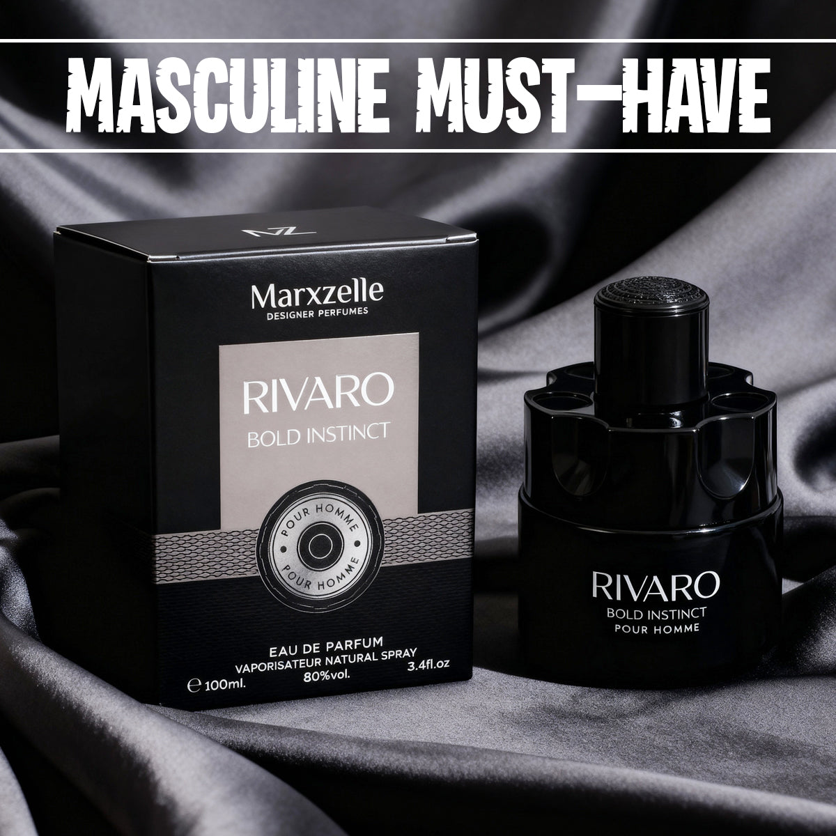 Rivaro Bold Instinct Spray Perfume Eau De Parfum For Men - 100ML/3.4FL.OZ.