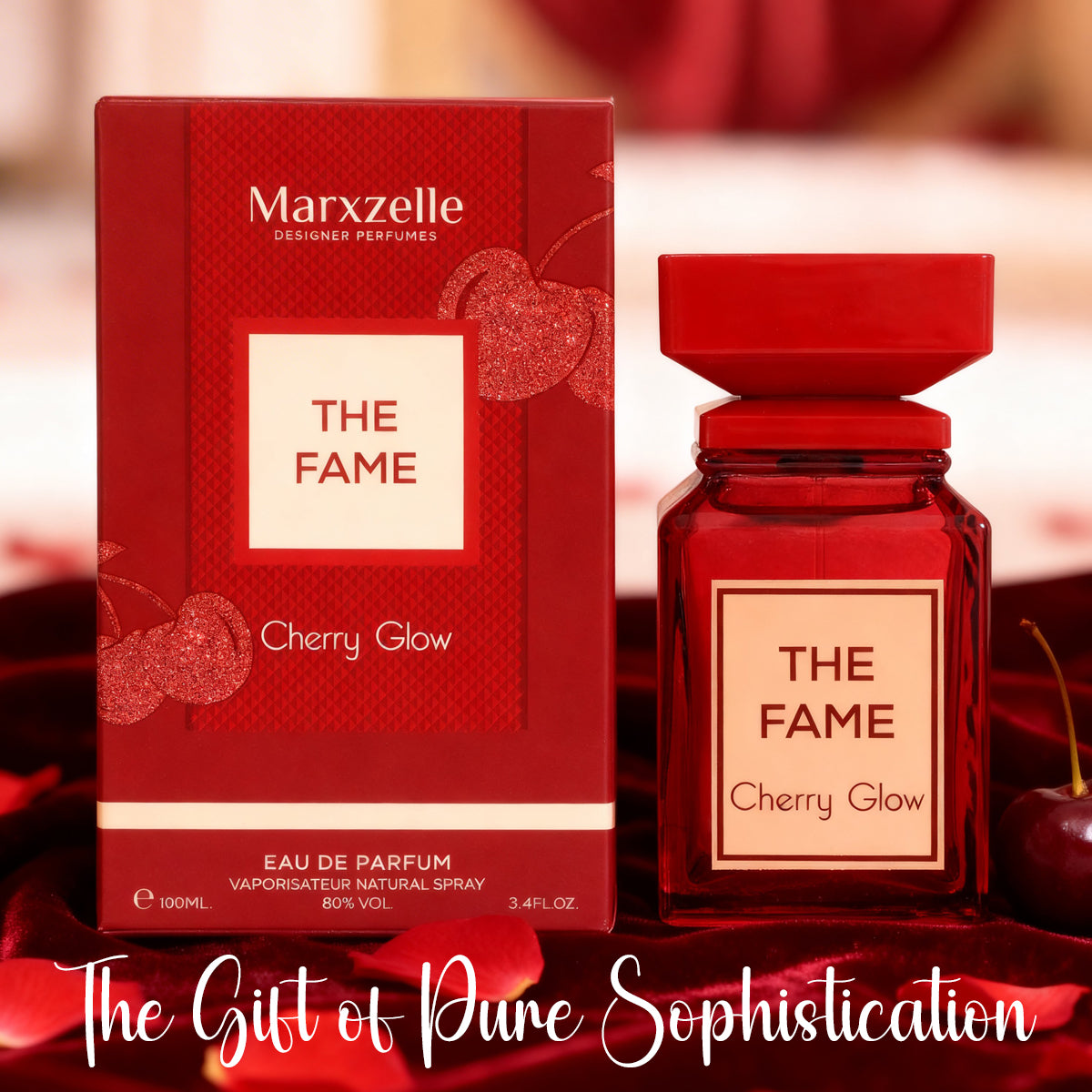 The Fame Cherry Glow Spray Perfume Eau De Parfum For Men And Women - 100ML/3.4FL.OZ.