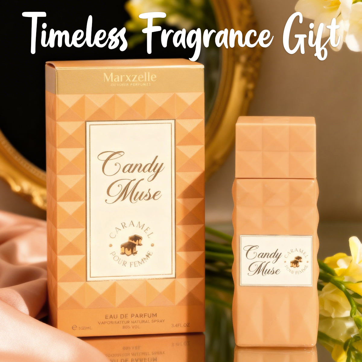 Candy Muse Caramel Pour Femme Spray Perfume Eau De Parfum For Women - 100ML/3.4FL.OZ.