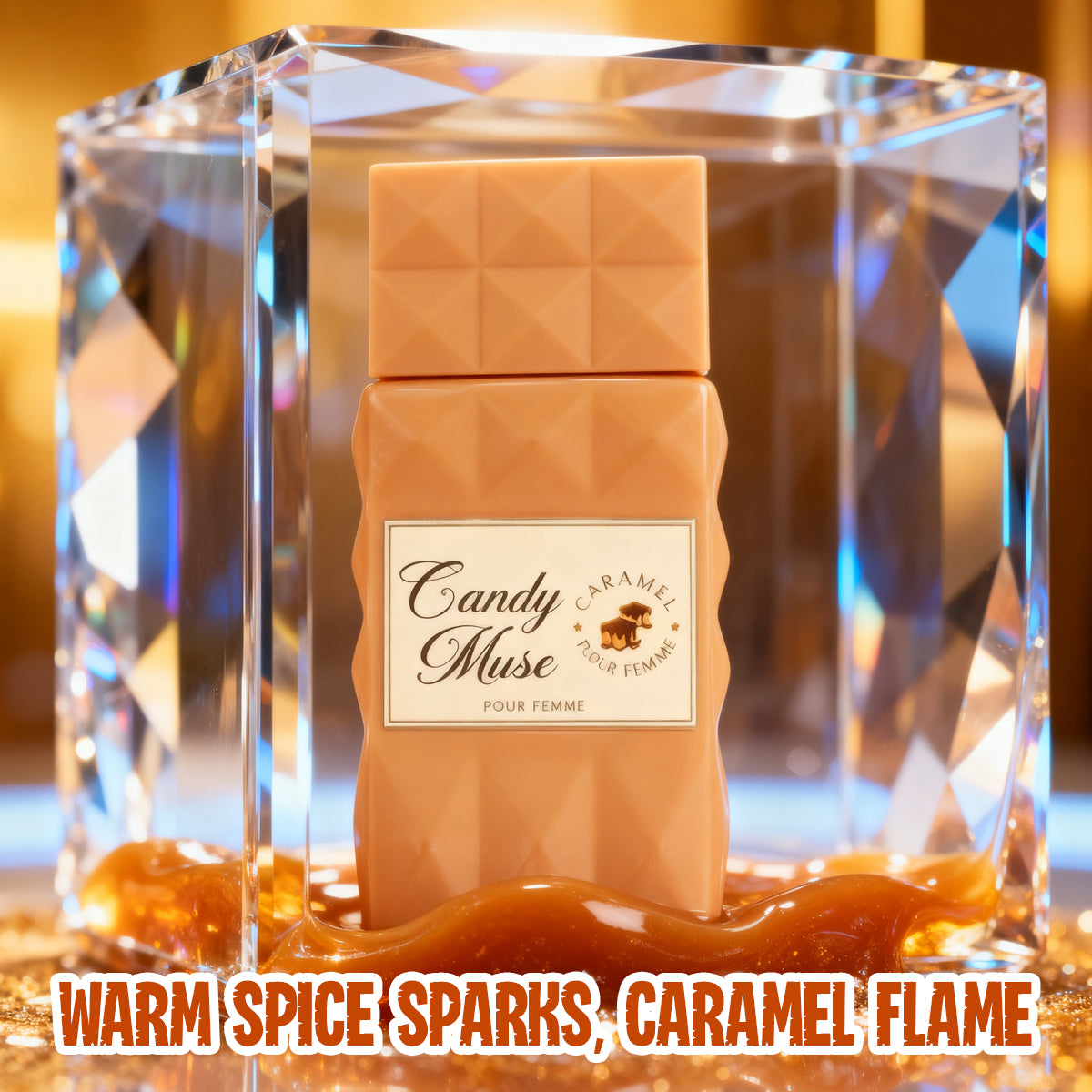 Candy Muse Caramel Pour Femme Spray Perfume Eau De Parfum For Women - 100ML/3.4FL.OZ.