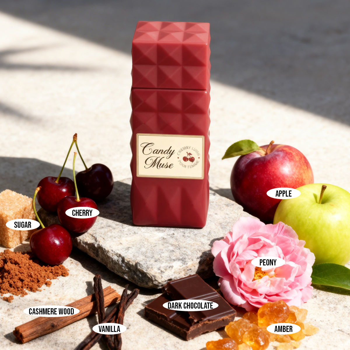 Candy Muse Cherry Lush Pour Femme Spray Perfume Eau De Parfum For Women - 100ML/3.4FL.OZ.