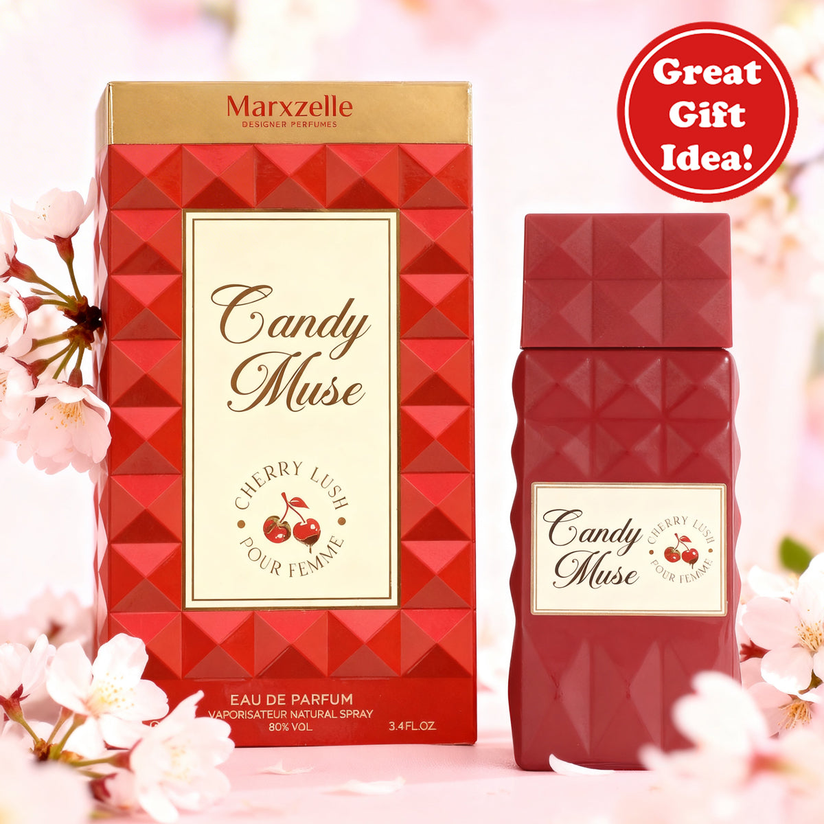 Candy Muse Cherry Lush Pour Femme Spray Perfume Eau De Parfum For Women - 100ML/3.4FL.OZ.