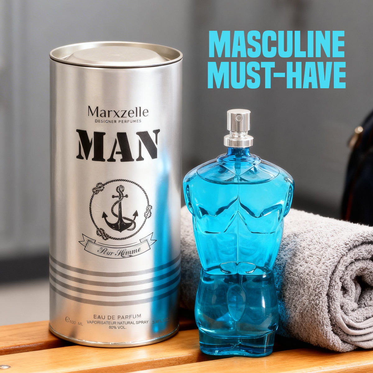 Marxzelle Man Poiur Homme Spray Perfume Eau De Parfum For Men - 100ML/3.4FL.OZ.