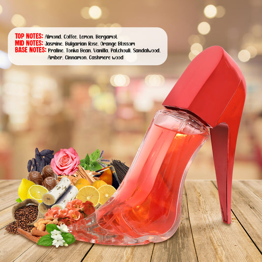 Glam Heel Red Sparkle Spray Perfume Eau De Parfum For Women - 90ML/3FL.OZ.