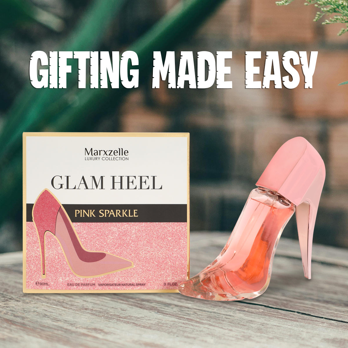 Glam Heel Pink Sparkle Spray Perfume Eau De Parfum For Women - 90ML/3FL.OZ.