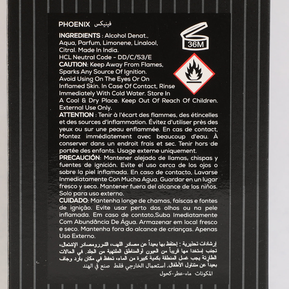 Phoenix Spray Perfume Eau De Parfum For Men - 100ML/3.4FL.OZ.