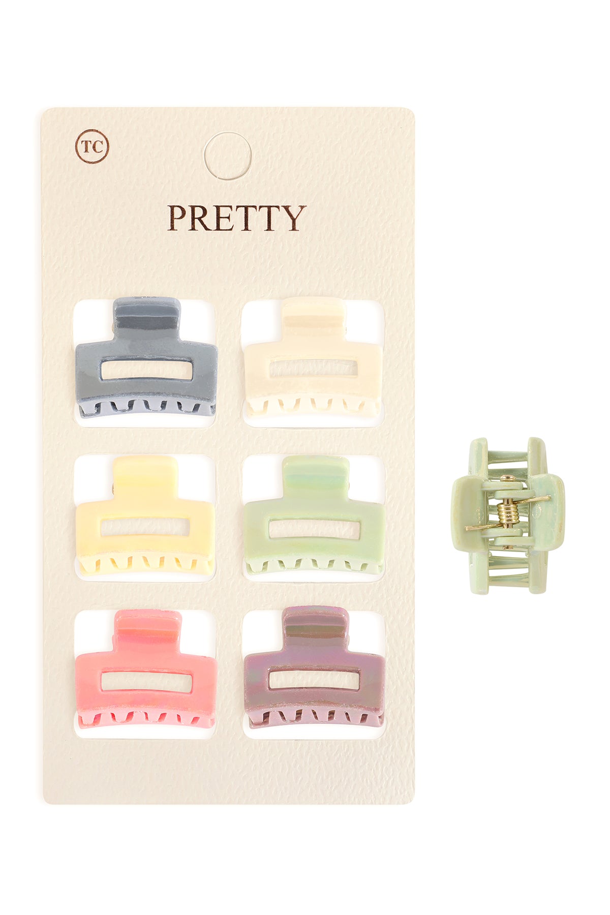 Mini Rectangle Hair Claw Clips-Colorful Small hair Accessories Set