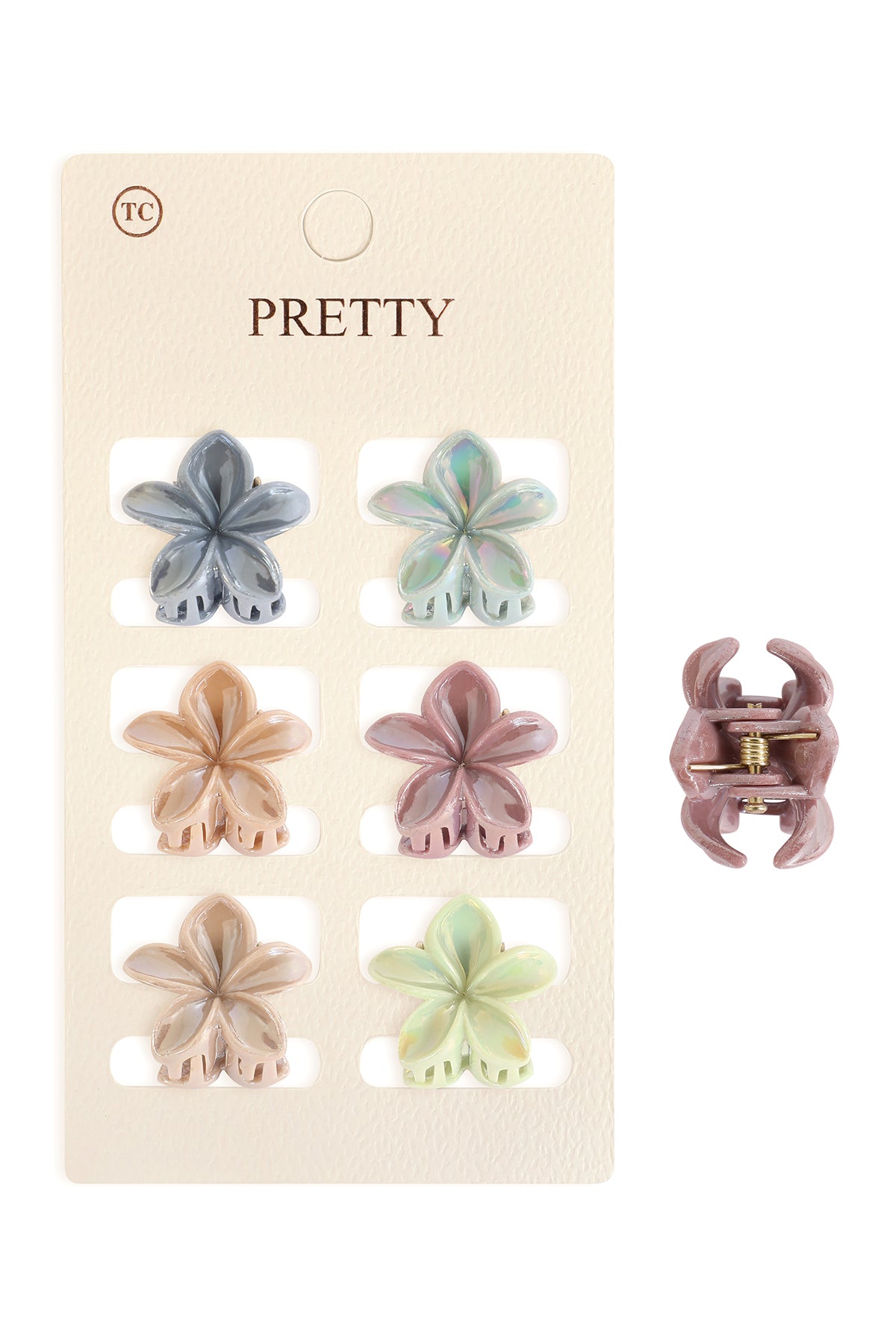 Mini Flower Hair Claw Clips-Cute Colorful Floral Hair Accessories