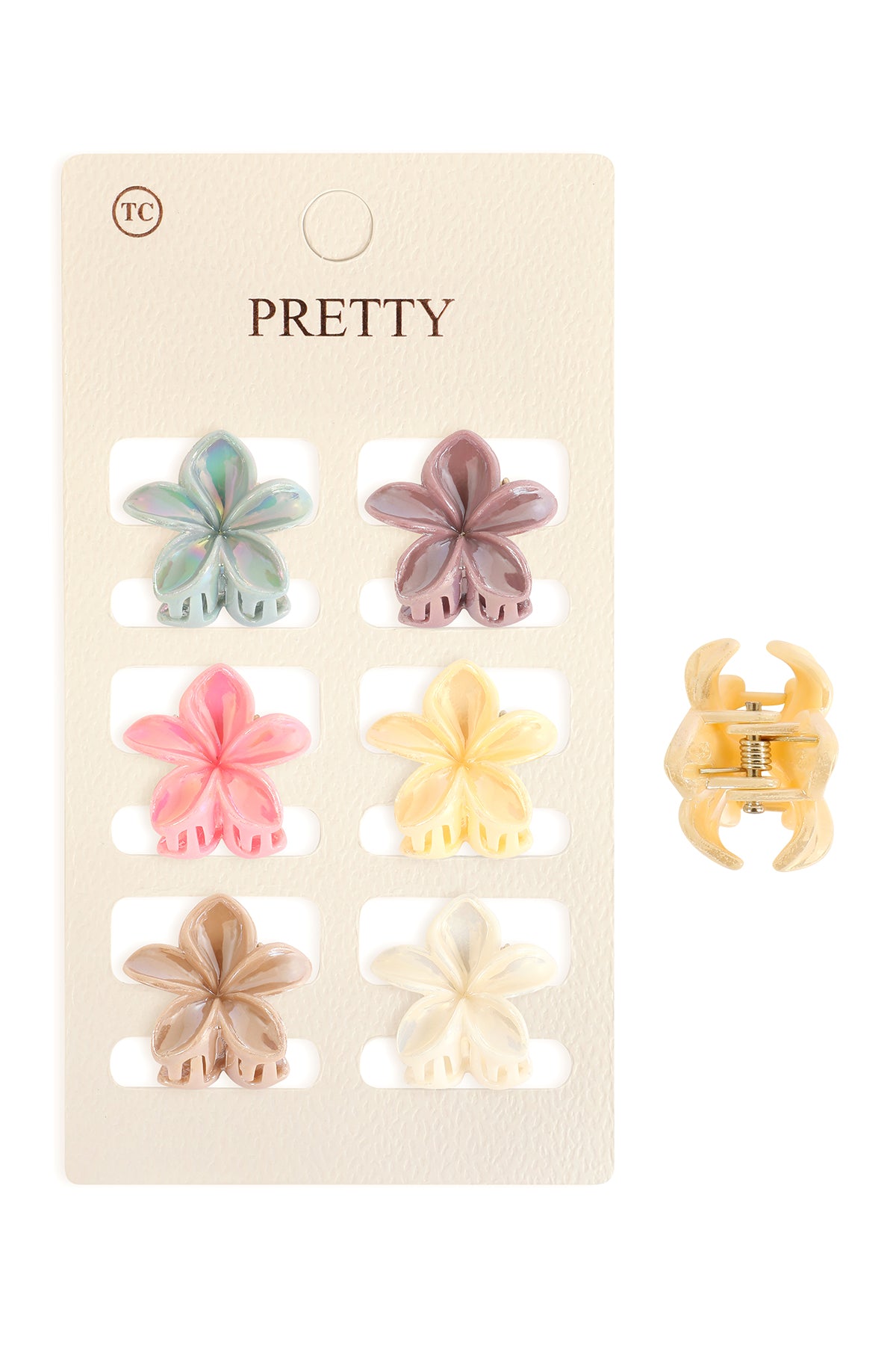 Mini Flower Hair Claw Clips-Cute Colorful Floral Hair Accessories