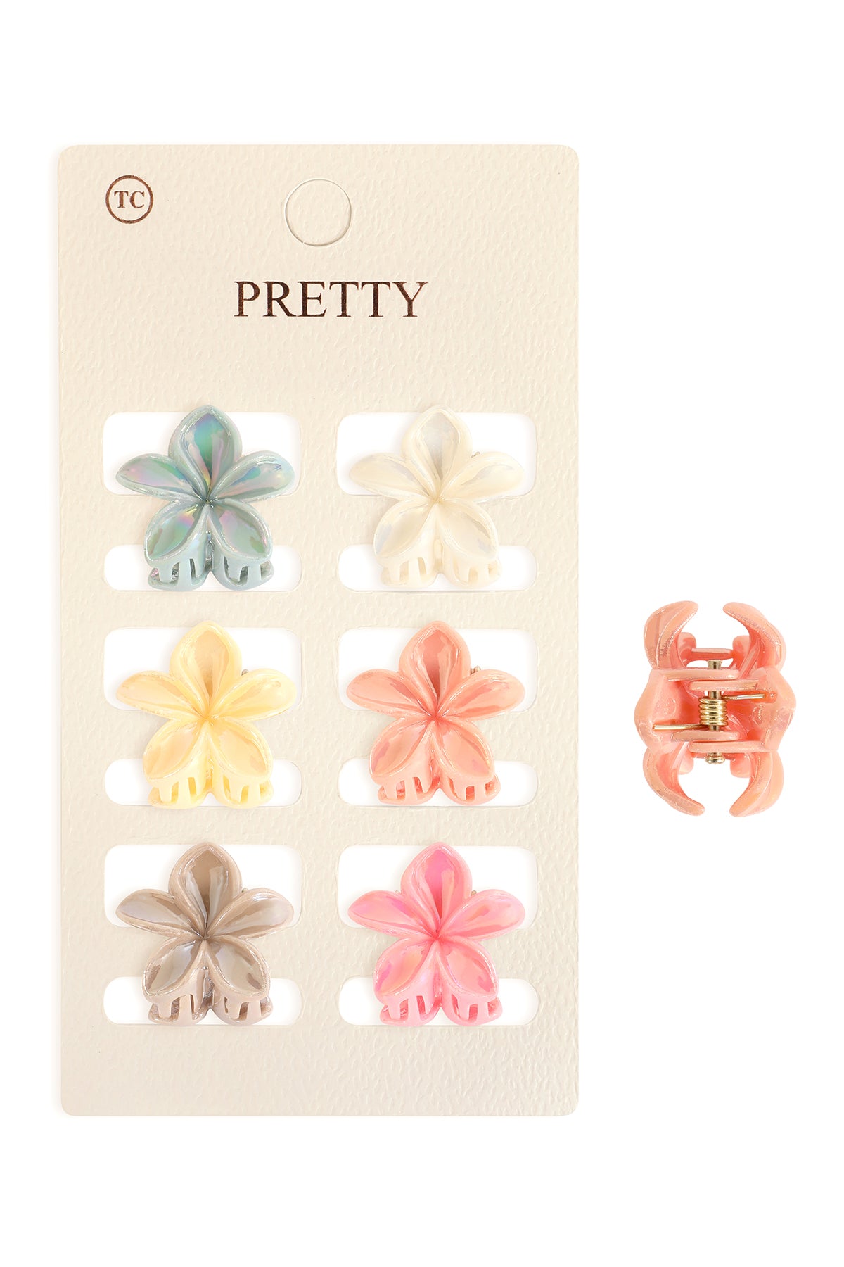 Mini Flower Hair Claw Clips-Cute Colorful Floral Hair Accessories