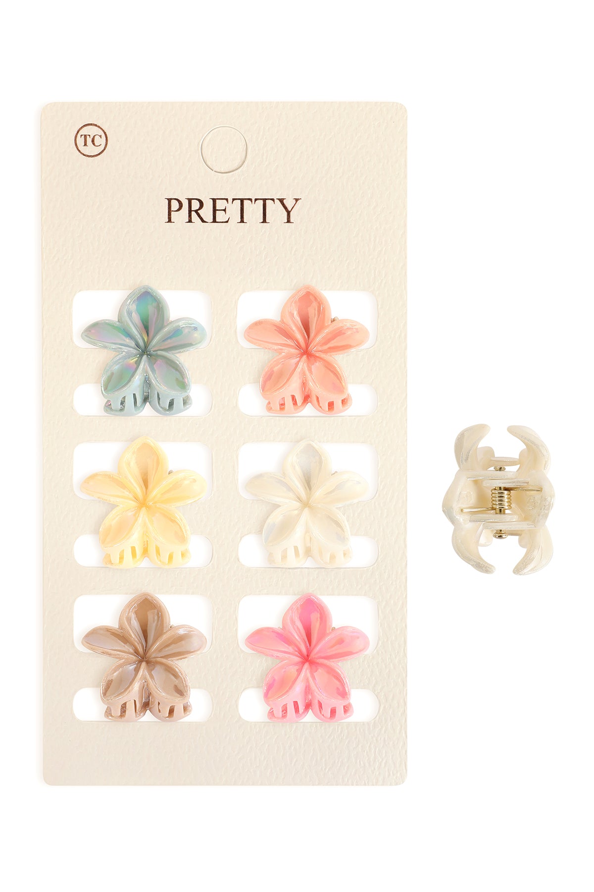 Mini Flower Hair Claw Clips-Cute Colorful Floral Hair Accessories