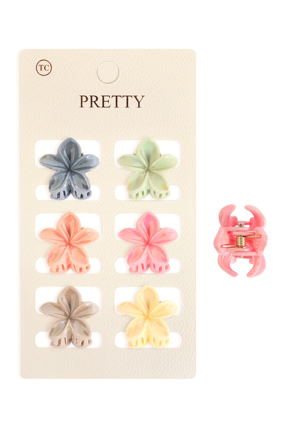 Mini Flower Hair Claw Clips-Cute Colorful Floral Hair Accessories