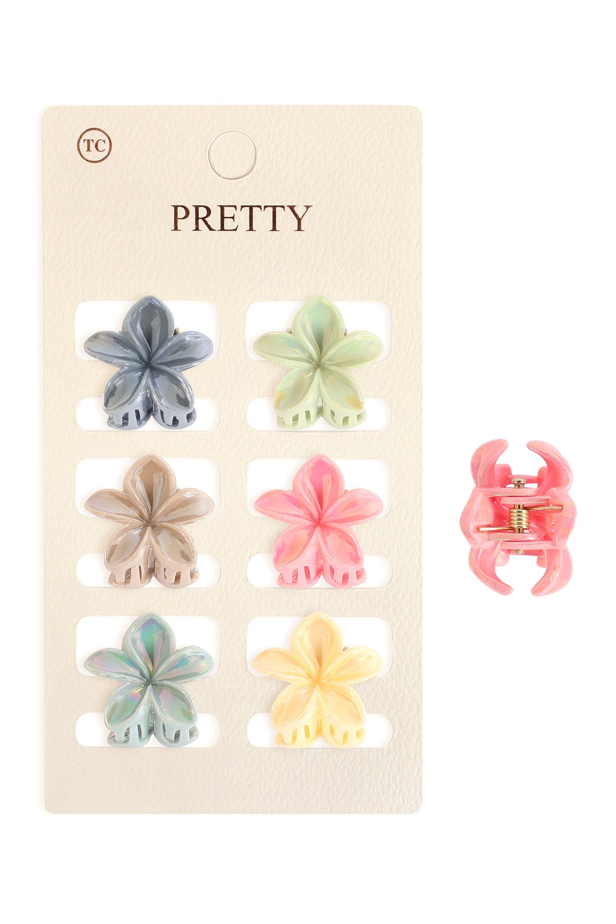 Mini Flower Hair Claw Clips-Cute Colorful Floral Hair Accessories